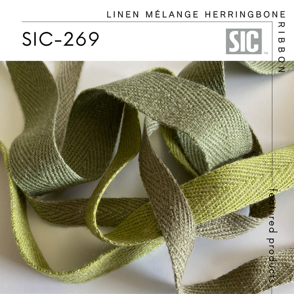 New Item : SIC-269 / HEATHER HERRINGBONE RIBBON